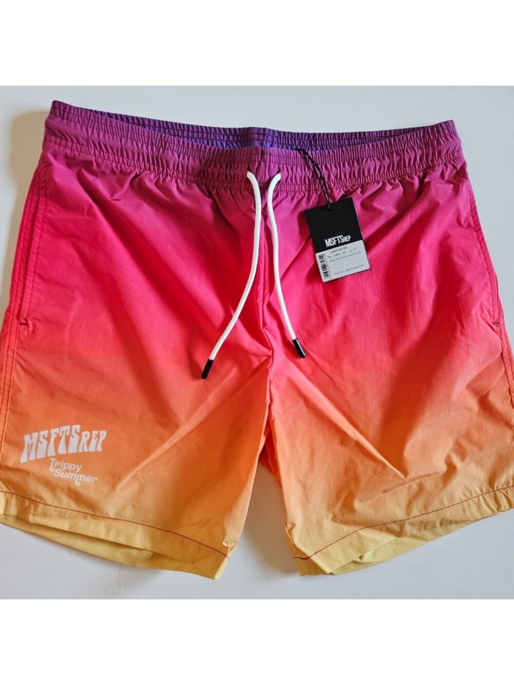 MSFTSRep Men's Swim Trunks Pink Small Drawstring Beach Pool Shorts NWT